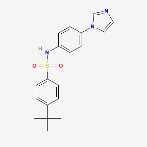 t-부틸페닐이미다졸릴페닐설폰아마이드 PubChem 분자구조식