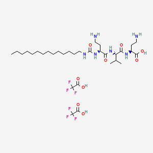 테트라데실아미노부티로일발릴아미노부티릭우레아트라이플루오로아세테이트 PubChem 분자구조식