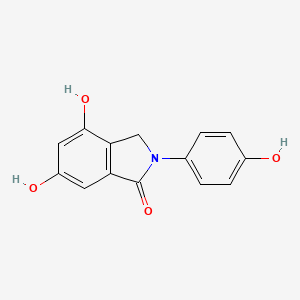 하이드록시페닐다이하이드록시아이소인돌리논 PubChem 분자구조식