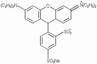 산성적색52호 KCIA 분자구조식