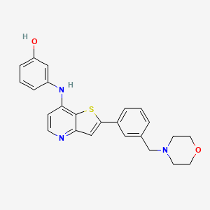모폴리노메틸페닐하이드록시페닐아미노티에노피리딘 PubChem 분자구조식