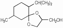 멘톤글리세린아세탈 KCIA 분자구조식