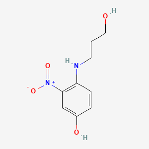 4-하이드록시프로필아미노-3-나이트로페놀 PubChem 분자구조식