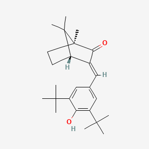 다이-t-부틸하이드록시벤질리덴캠퍼 PubChem 분자구조식