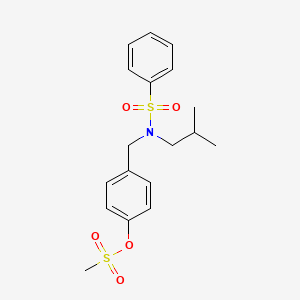 메실옥시벤질아이소부틸벤젠설폰아마이드 PubChem 분자구조식