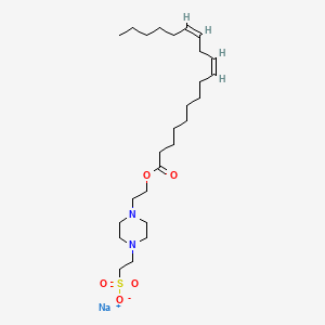 소듐피페라지노에틸리놀리에이트에틸설포네이트 PubChem 분자구조식