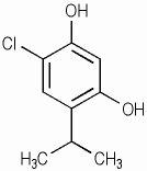 클로로티몰 KCIA 분자구조식