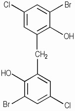 브로모클로로펜 KCIA 분자구조식