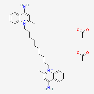 데퀄리늄아세테이트 PubChem 분자구조식