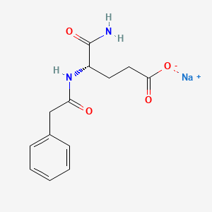 소듐페닐아세틸아이소글루타민 PubChem 분자구조식