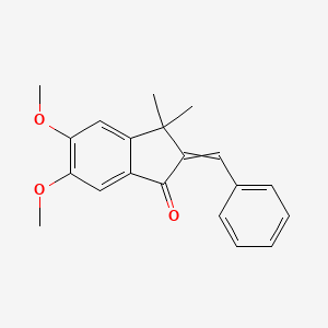 벤질리덴다이메톡시다이메틸인다논 PubChem 분자구조식