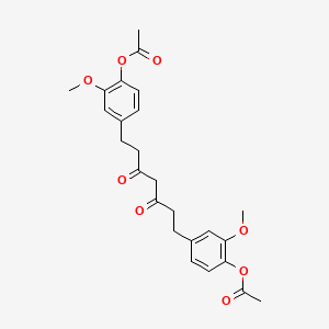 테트라하이드로커큐민다이아세테이트 PubChem 분자구조식