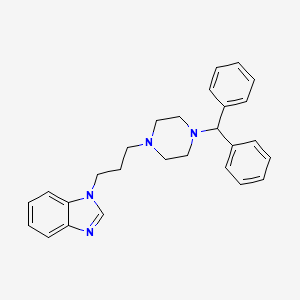 다이페닐메틸피페라지닐벤즈이미다졸 PubChem 분자구조식