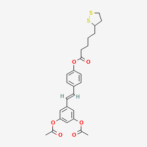 다이아세틸레스베라트릴티옥테이트 PubChem 분자구조식