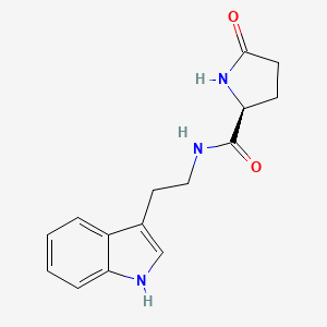 파이로글루타밀아미도에틸인돌 PubChem 분자구조식
