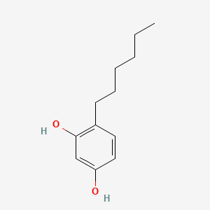 헥실레조시놀 PubChem 분자구조식