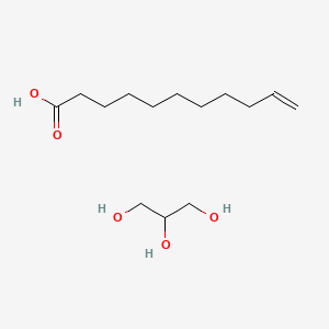 글리세릴운데실레네이트 PubChem 분자구조식
