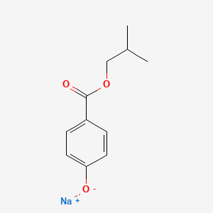 소듐아이소부틸파라벤 PubChem 분자구조식