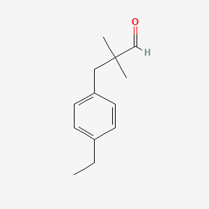 에틸2,2-다이메틸하이드로신남알 PubChem 분자구조식