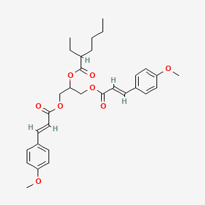글리세릴에틸헥사노에이트다이메톡시신나메이트 PubChem 분자구조식