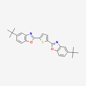 비스(t-부틸벤족사졸릴)티오펜 PubChem 분자구조식
