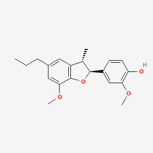 하이드록시메톡시페닐프로필메틸메톡시벤조퓨란 PubChem 분자구조식