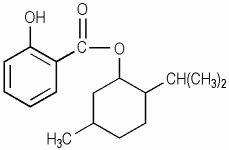 멘틸살리실레이트 KCIA 분자구조식