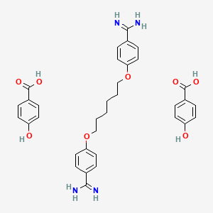 헥사미딘다이파라벤 PubChem 분자구조식