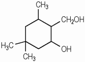 트라이메틸하이드록시메틸사이클로헥산올 KCIA 분자구조식